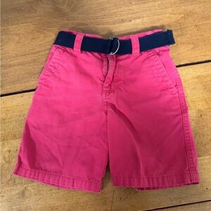 Kitestrings Red Shorts with Navy Belt
